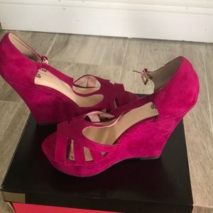 Purple (berry) suede heels
